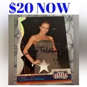 Susie Feldman 2008 Donruss Autograph Worn Material Celebrity Card Serial  /250